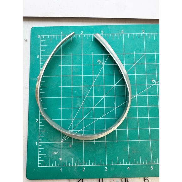 JORGEN JENSEN Denmark Pewter Modernist Choker Necklace 129 Vintage Scandinavian - Picture 2 of 11